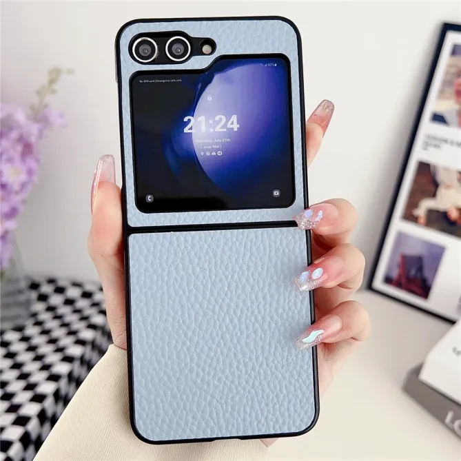 Coque Samsung Galaxy Z Flip 7 FE / Z Flip 6 Litchi Ultra Fine