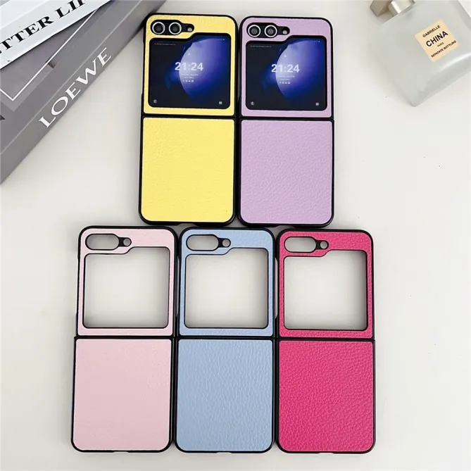 Coque Samsung Galaxy Z Flip 7 FE / Z Flip 6 Litchi Ultra Fine