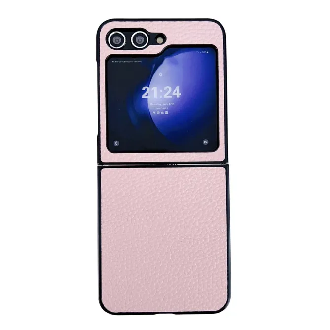 Coque Samsung Galaxy Z Flip 7 FE / Z Flip 6 Litchi Ultra Fine