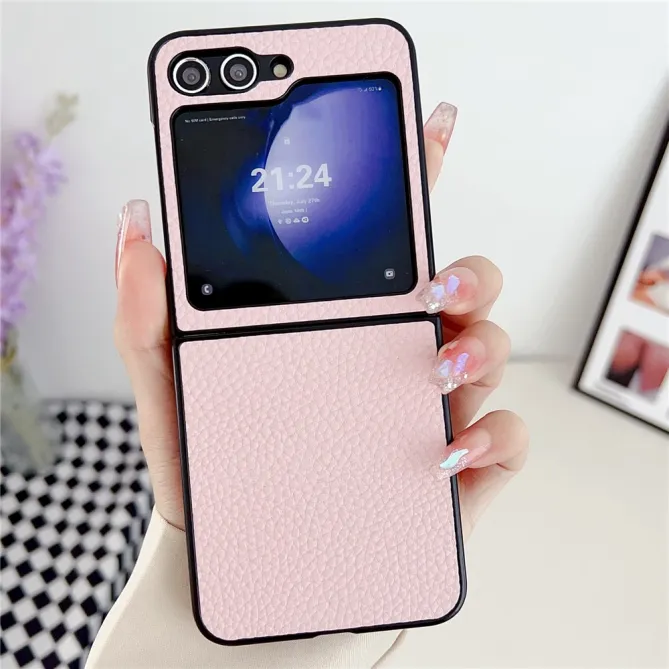 Coque Samsung Galaxy Z Flip 7 FE / Z Flip 6 Litchi Ultra Fine