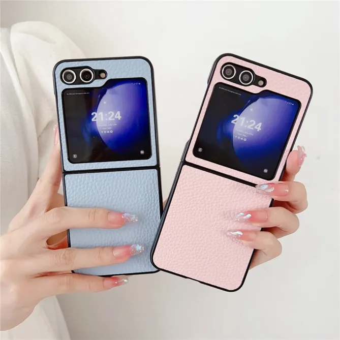 Coque Samsung Galaxy Z Flip 7 FE / Z Flip 6 Litchi Ultra Fine