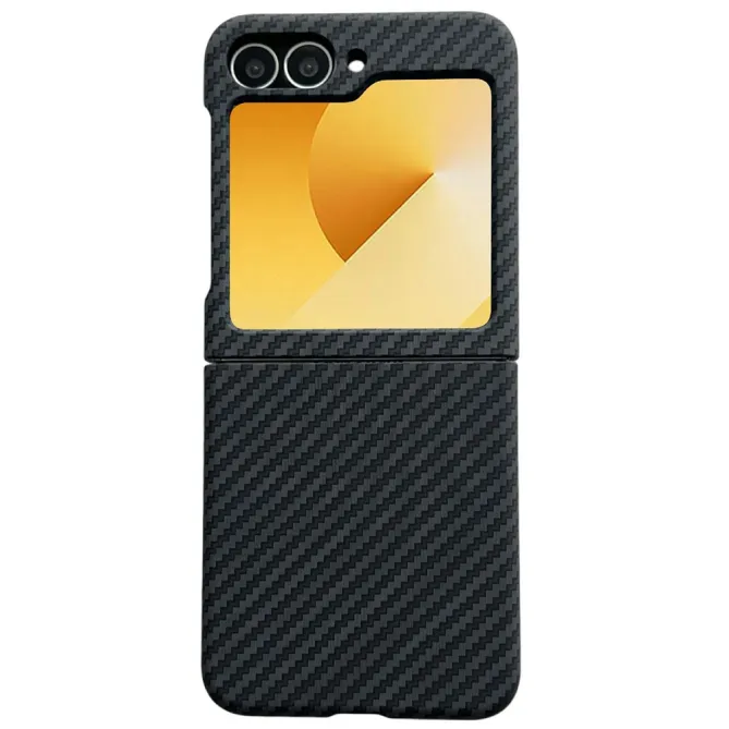 Coque Samsung Galaxy Z Flip7 FE / Z Flip6 Magnetique Fibre de Carbone