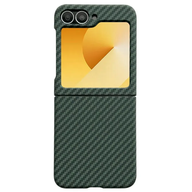 Coque Samsung Galaxy Z Flip7 FE / Z Flip6 Magnetique Fibre de Carbone