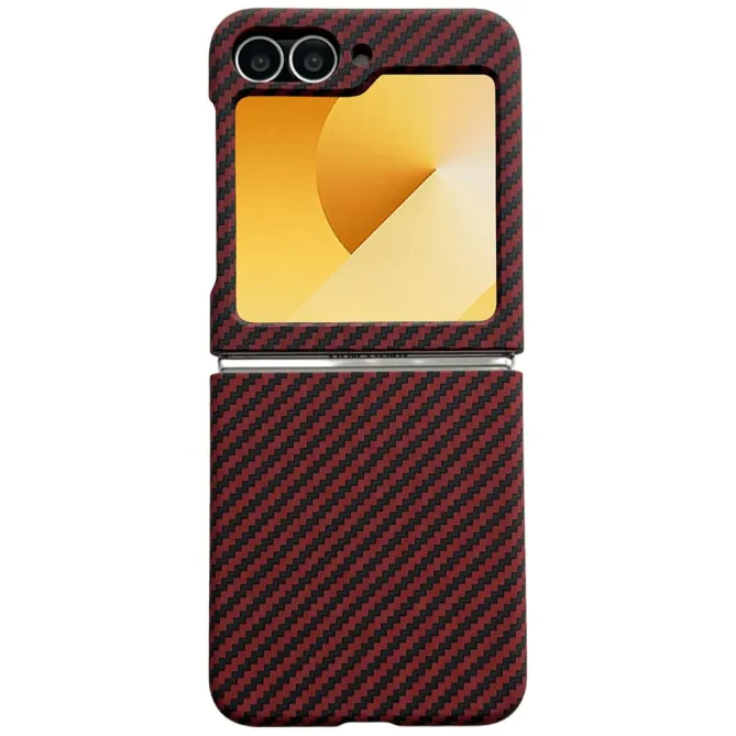 Coque Samsung Galaxy Z Flip7 FE / Z Flip6 Magnetique Fibre de Carbone
