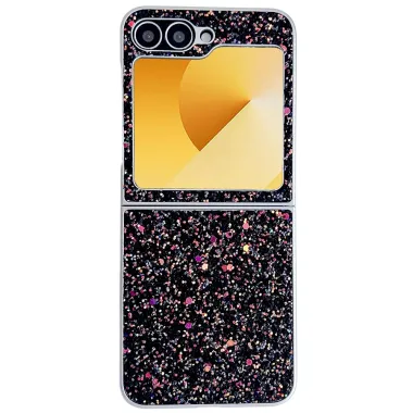 Coque Samsung Galaxy Z Flip7 FE / Z Flip 6 Paillettes Fantome Contour Argente