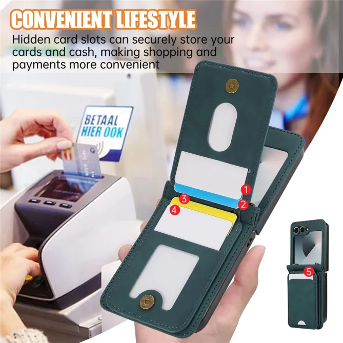 Coque Portefeuille Samsung Galaxy Z Flip 7 FE / Z Flip 6 Bandouliere