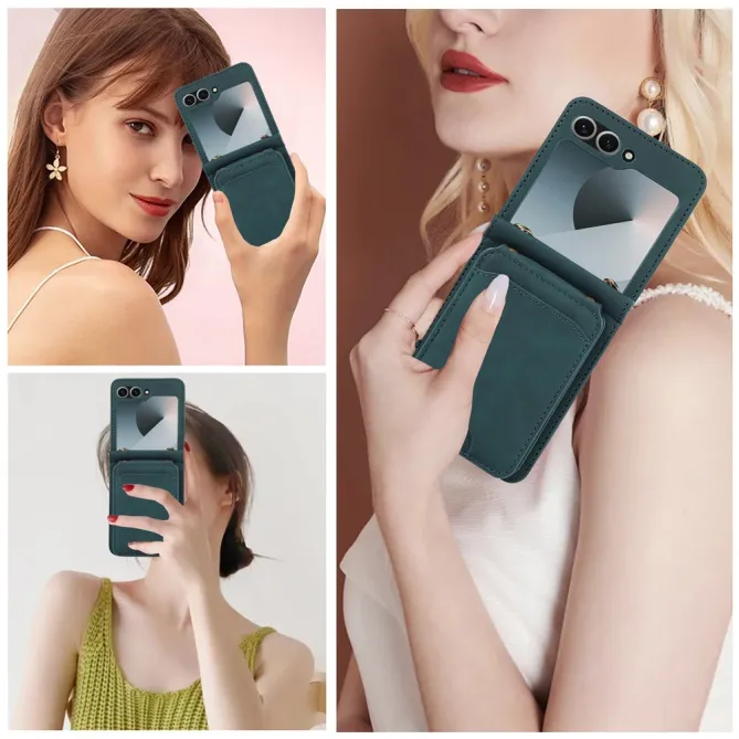 Coque Portefeuille Samsung Galaxy Z Flip 7 FE / Z Flip 6 Bandouliere
