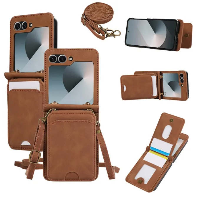 Coque Portefeuille Samsung Galaxy Z Flip 7 FE / Z Flip 6 Bandouliere