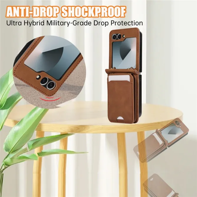 Coque Portefeuille Samsung Galaxy Z Flip 7 FE / Z Flip 6 Bandouliere