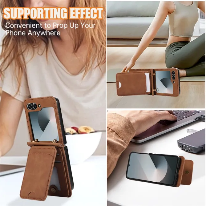 Coque Portefeuille Samsung Galaxy Z Flip 7 FE / Z Flip 6 Bandouliere