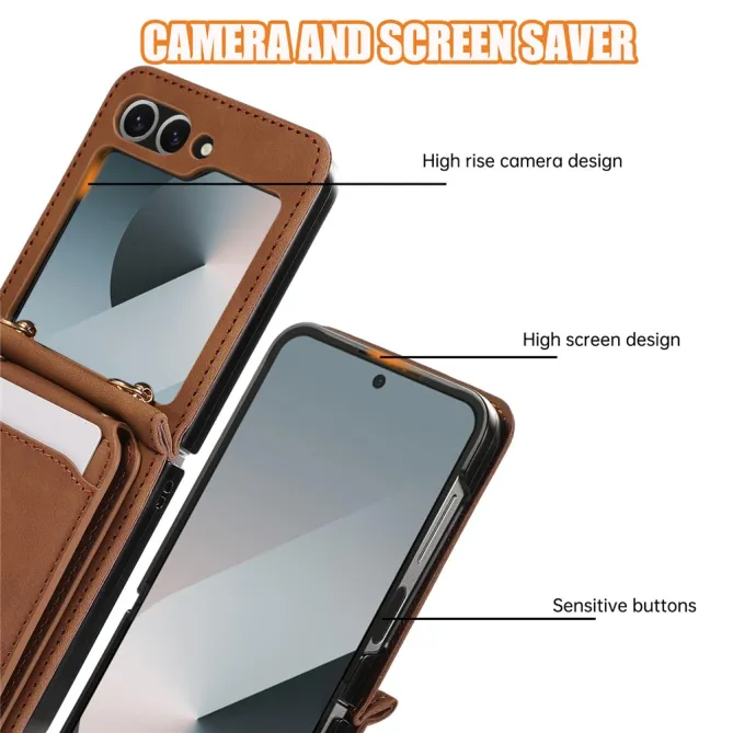 Coque Portefeuille Samsung Galaxy Z Flip 7 FE / Z Flip 6 Bandouliere