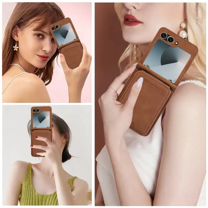 Coque Portefeuille Samsung Galaxy Z Flip 7 FE / Z Flip 6 Bandouliere