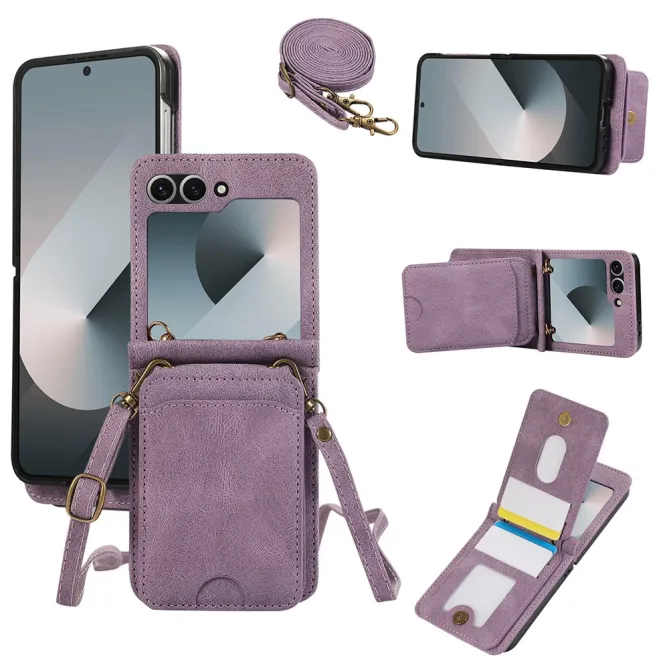 Coque Portefeuille Samsung Galaxy Z Flip 7 FE / Z Flip 6 Bandouliere