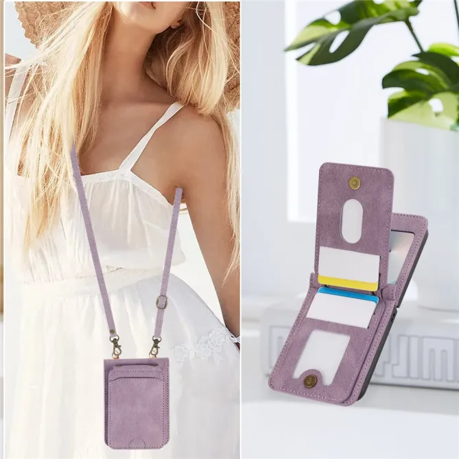 Coque Portefeuille Samsung Galaxy Z Flip 7 FE / Z Flip 6 Bandouliere