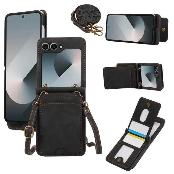 Coque Portefeuille Samsung Galaxy Z Flip 7 FE / Z Flip 6 Bandouliere