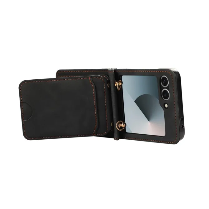 Coque Portefeuille Samsung Galaxy Z Flip 7 FE / Z Flip 6 Bandouliere