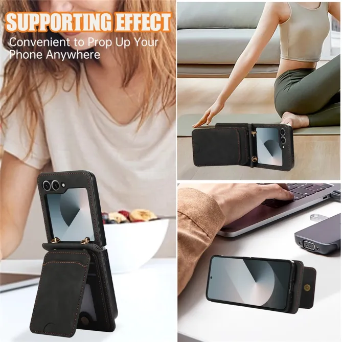 Coque Portefeuille Samsung Galaxy Z Flip 7 FE / Z Flip 6 Bandouliere