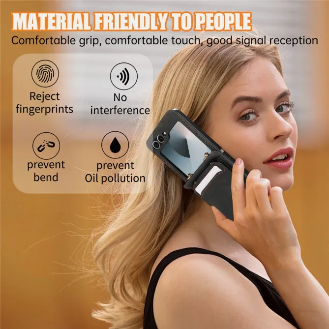Coque Portefeuille Samsung Galaxy Z Flip 7 FE / Z Flip 6 Bandouliere