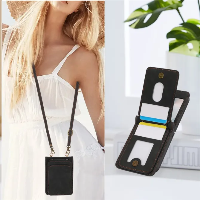 Coque Portefeuille Samsung Galaxy Z Flip 7 FE / Z Flip 6 Bandouliere