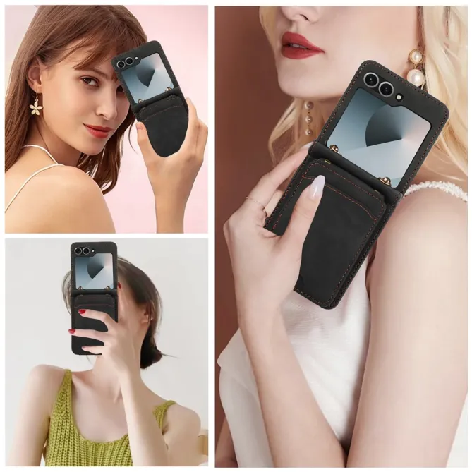 Coque Portefeuille Samsung Galaxy Z Flip 7 FE / Z Flip 6 Bandouliere