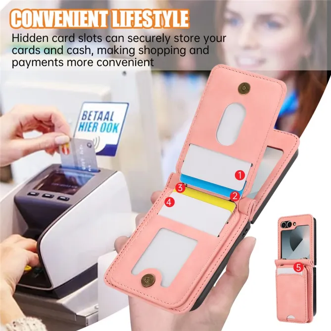 Coque Portefeuille Samsung Galaxy Z Flip 7 FE / Z Flip 6 Bandouliere