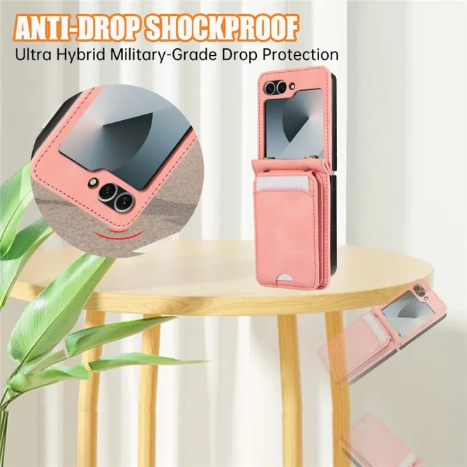 Coque Portefeuille Samsung Galaxy Z Flip 7 FE / Z Flip 6 Bandouliere