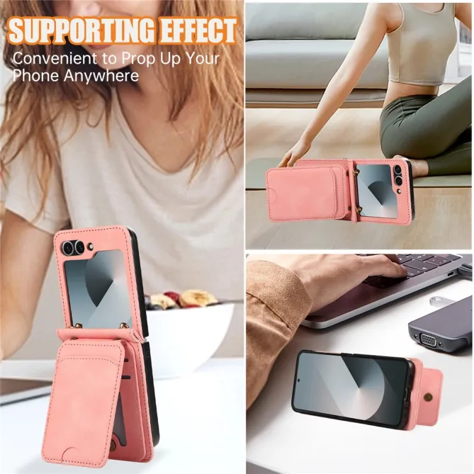Coque Portefeuille Samsung Galaxy Z Flip 7 FE / Z Flip 6 Bandouliere