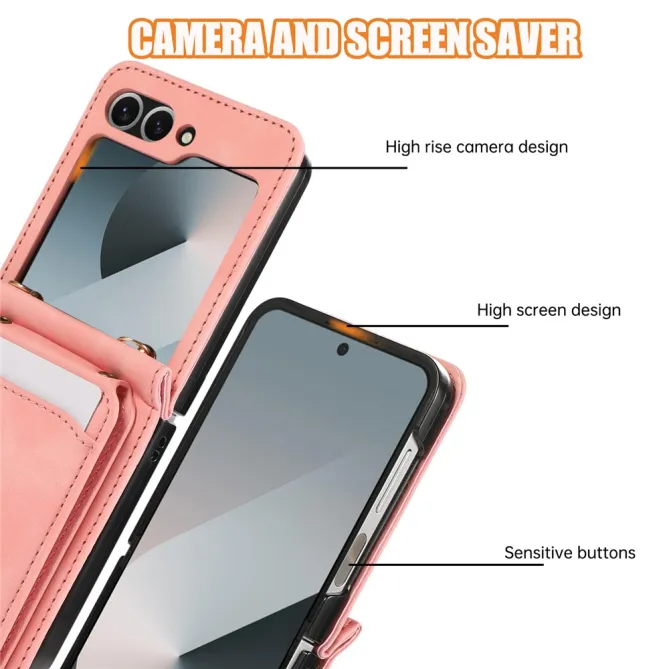 Coque Portefeuille Samsung Galaxy Z Flip 7 FE / Z Flip 6 Bandouliere