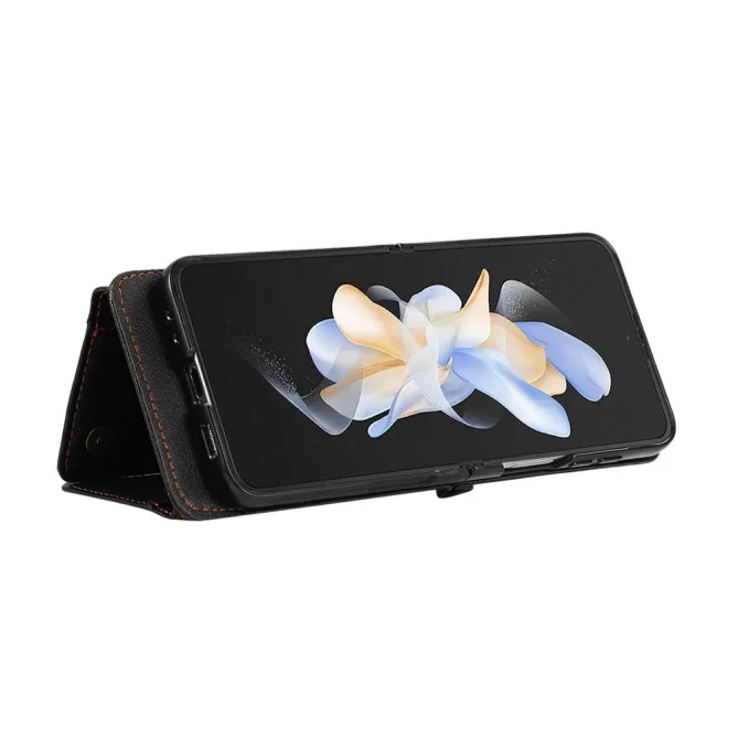 Coque Portefeuille Samsung Galaxy Z Flip 7 FE / Z Flip 6 Zip Anneau Bandouliere