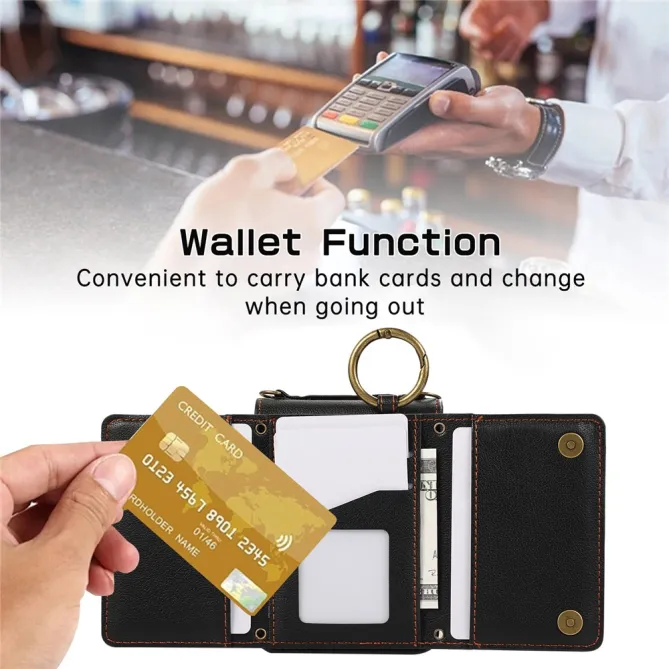 Coque Portefeuille Samsung Galaxy Z Flip 7 FE / Z Flip 6 Zip Anneau Bandouliere