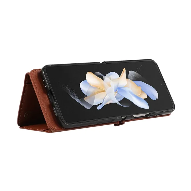 Coque Portefeuille Samsung Galaxy Z Flip 7 FE / Z Flip 6 Zip Anneau Bandouliere