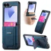 Coque Samsung Galaxy Z Flip 7 FE / Z Flip6 Retro Porte-Cartes avec Bequille