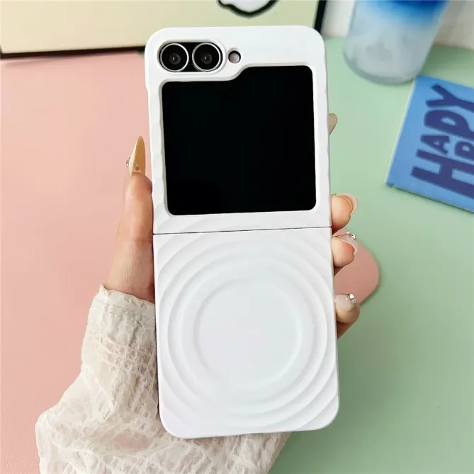 Coque Samsung Galaxy Z Flip 7 FE / Z Flip 6 / Flip 5 Magnetique Texture Ondulee