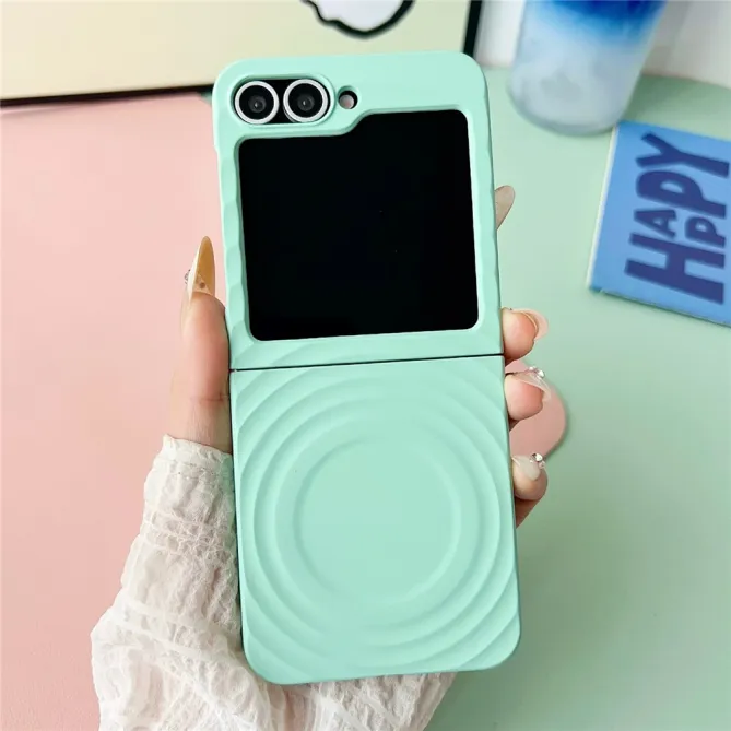 Coque Samsung Galaxy Z Flip 7 FE / Z Flip 6 / Flip 5 Magnetique Texture Ondulee