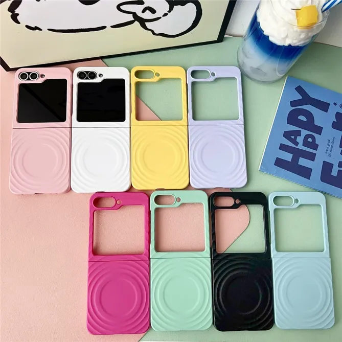 Coque Samsung Galaxy Z Flip 7 FE / Z Flip 6 / Flip 5 Magnetique Texture Ondulee