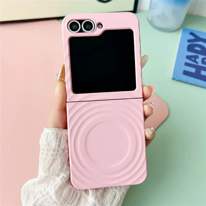 Coque Samsung Galaxy Z Flip 7 FE / Z Flip 6 / Flip 5 Magnetique Texture Ondulee