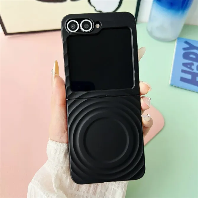 Coque Samsung Galaxy Z Flip 7 FE / Z Flip 6 / Flip 5 Magnetique Texture Ondulee