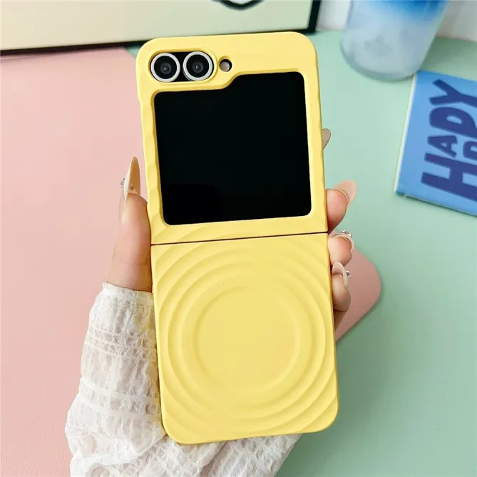 Coque Samsung Galaxy Z Flip 7 FE / Z Flip 6 / Flip 5 Magnetique Texture Ondulee