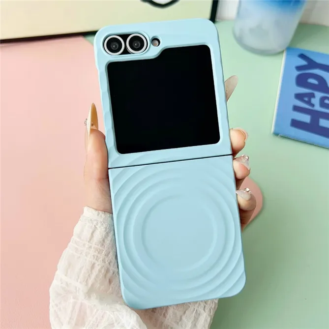 Coque Samsung Galaxy Z Flip 7 FE / Z Flip 6 / Flip 5 Magnetique Texture Ondulee