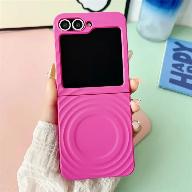 Coque Samsung Galaxy Z Flip 7 FE / Z Flip 6 / Flip 5 Magnetique Texture Ondulee