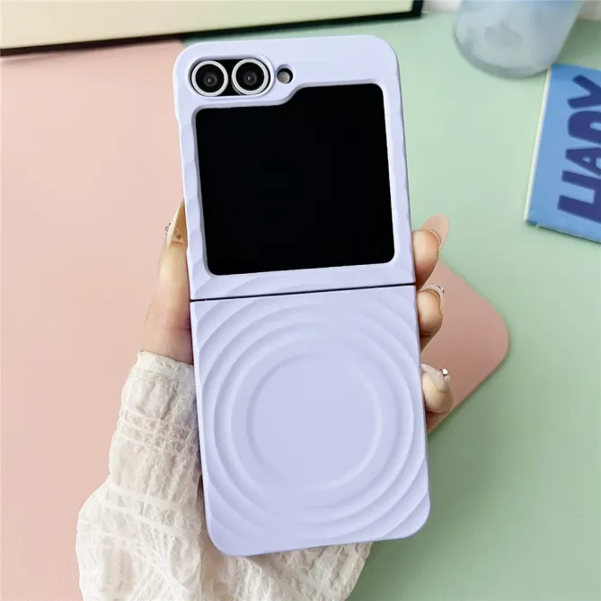 Coque Samsung Galaxy Z Flip 7 FE / Z Flip 6 / Flip 5 Magnetique Texture Ondulee