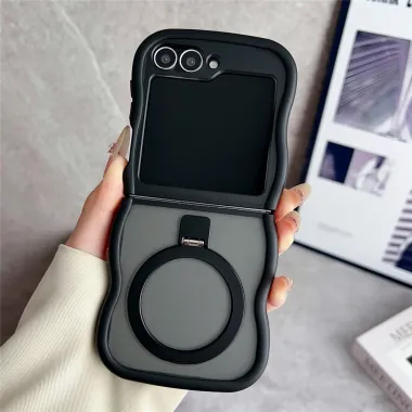 Coque Samsung Galaxy Z Flip7 FE / Z Flip6 / Flip5 Magnetique Bord Ondule