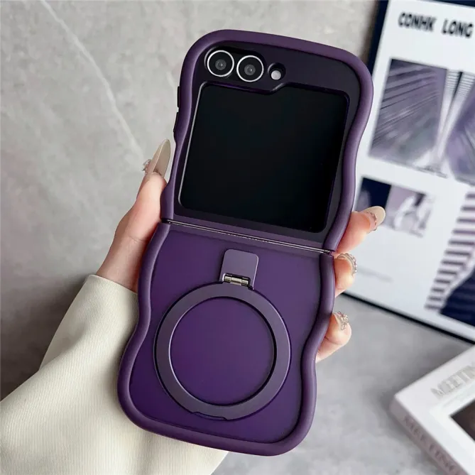 Coque Samsung Galaxy Z Flip7 FE / Z Flip6 / Flip5 Magnetique Bord Ondule