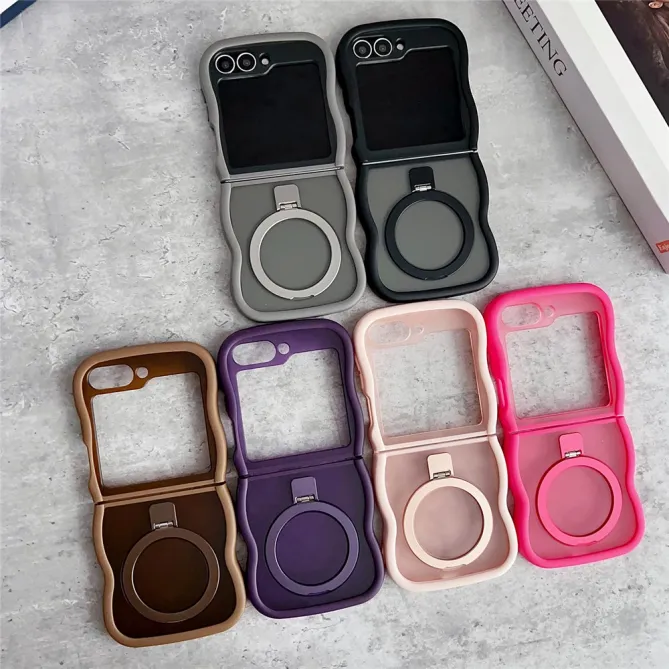 Coque Samsung Galaxy Z Flip7 FE / Z Flip6 / Flip5 Magnetique Bord Ondule