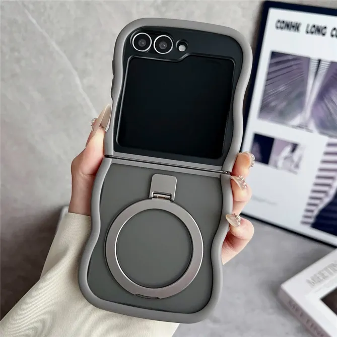 Coque Samsung Galaxy Z Flip7 FE / Z Flip6 / Flip5 Magnetique Bord Ondule