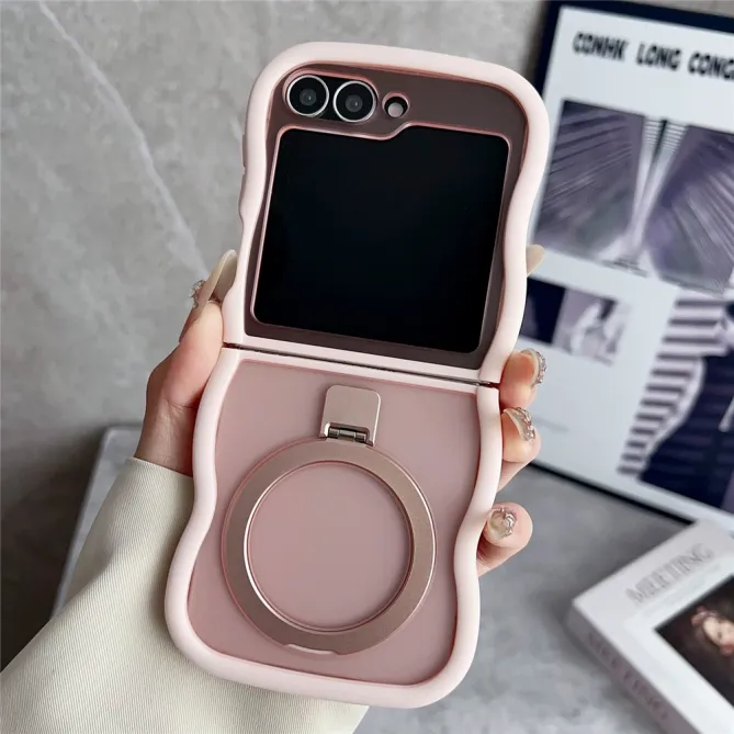 Coque Samsung Galaxy Z Flip7 FE / Z Flip6 / Flip5 Magnetique Bord Ondule