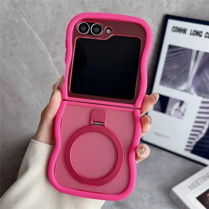 Coque Samsung Galaxy Z Flip7 FE / Z Flip6 / Flip5 Magnetique Bord Ondule
