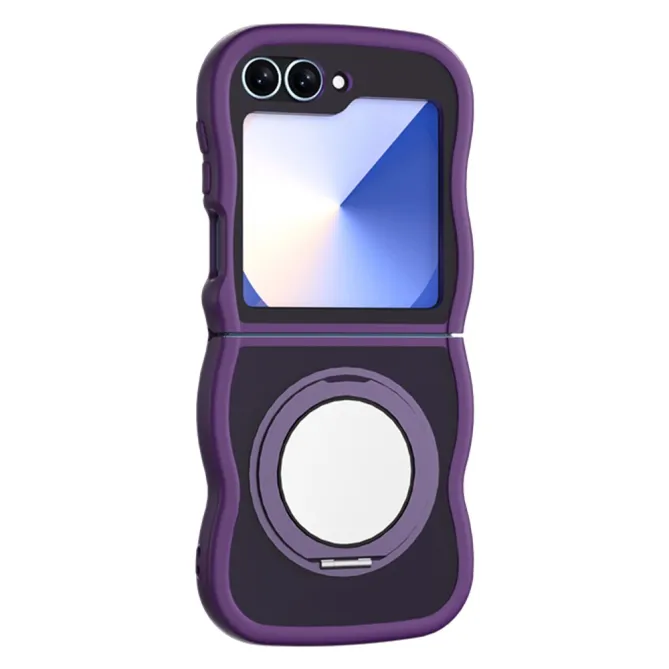 Coque Samsung Galaxy Z Flip7 FE / Z Flip6 / Flip5 Anneau Miroir Rotatif