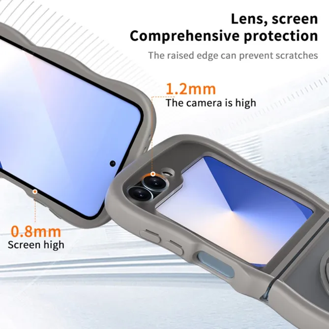 Coque Samsung Galaxy Z Flip7 FE / Z Flip6 / Flip5 Anneau Miroir Rotatif