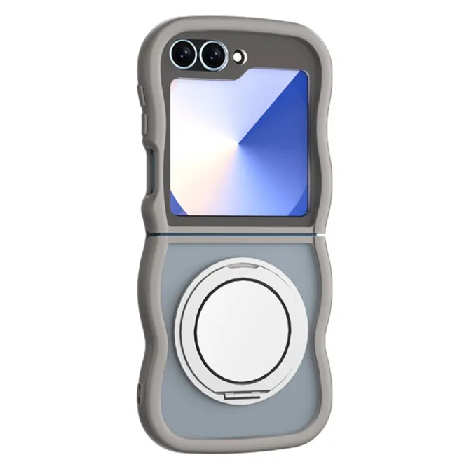 Coque Samsung Galaxy Z Flip7 FE / Z Flip6 / Flip5 Anneau Miroir Rotatif